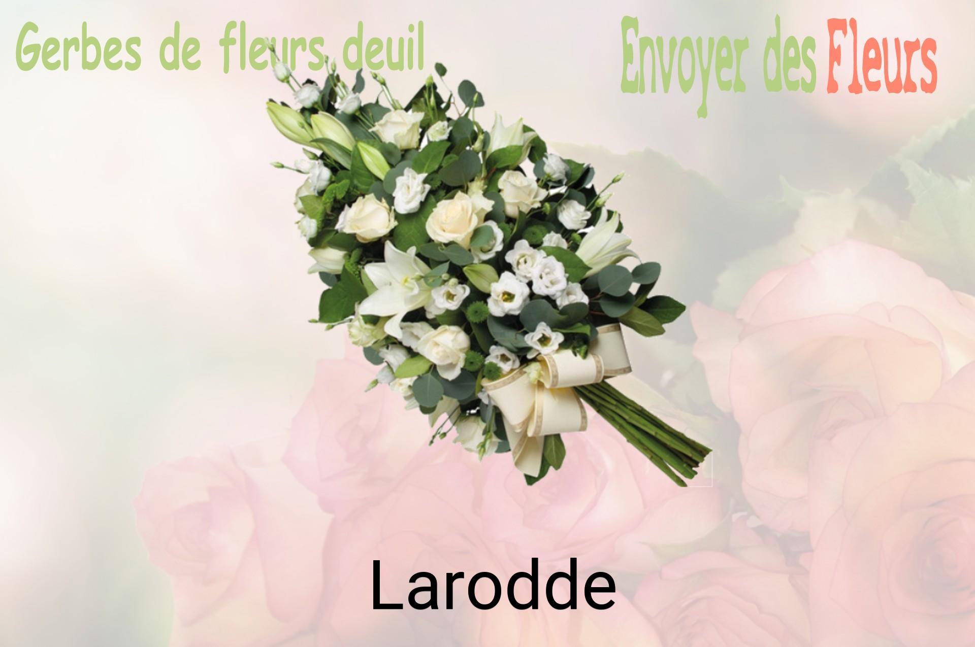 Gerbe de fleurs de deuil livrée à Larodde